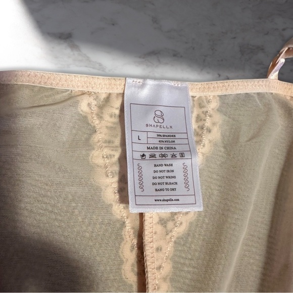 Shapellx LacyDaisy Lace Light Compression Shaping Bodysuit In Light Pink Size L - Picture 8 of 10